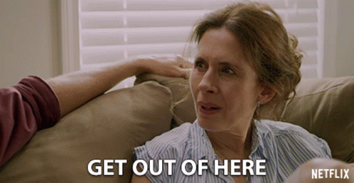 Get Out Of Here Jessica Hecht GIF - Get Out Of Here Jessica Hecht Karen Hayes GIFs