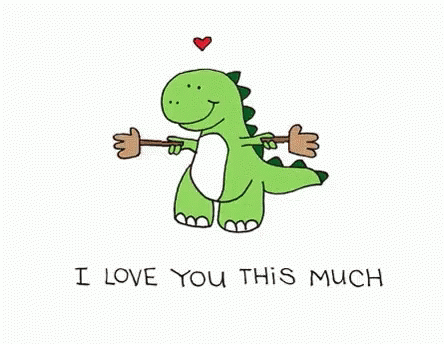 I Love You This Much Dinosaur GIF - I Love You This Much Dinosaur Always And Forever GIFs