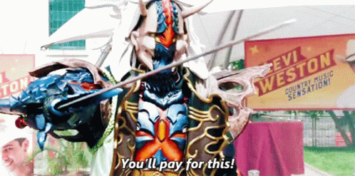 Power Rangers Ripcon GIF - Power Rangers Ripcon Youll Pay For This GIFs