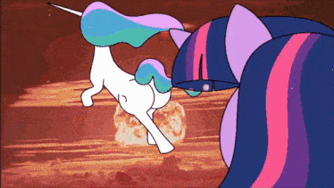 a cartoon of a unicorn and twilight sparkle