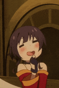 a cartoon girl with her mouth open and a collar on her neck