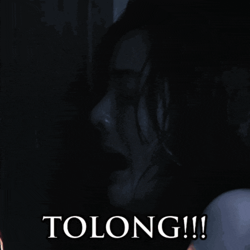 a dark background with the word tolong written in white