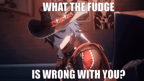 a man in a cowboy hat with the words what the fudge is wrong with you below him