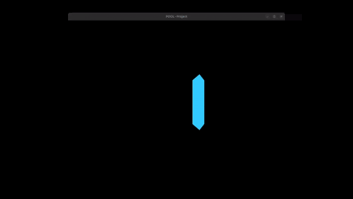 a blue cube is being displayed on a black screen
