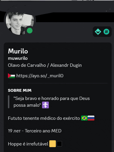 a screenshot of murilo muwurilo 's profile on twitter