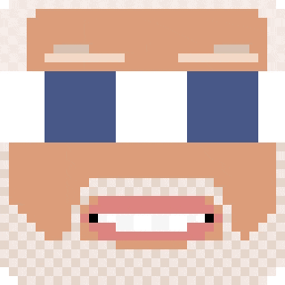 a pixel art drawing of a man 's face with a beard and sunglasses on .