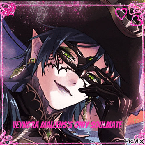 a picture of a man with a mask on his face and the words " reyndra malus 's only soulmate "