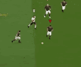 a soccer game with foul or fanny written on the top