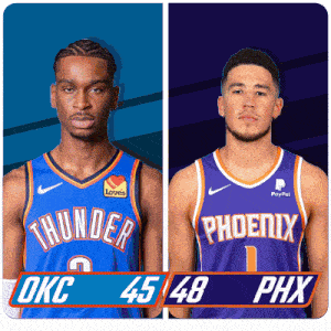 two basketball players from okc and phoenix