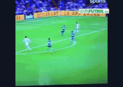a soccer game is being played on a television screen