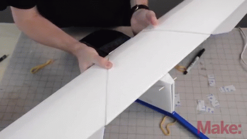 Make Puts On The Finishing Touches To Its Diy Rc Plane. GIF - Diy Rc Plane GIFs