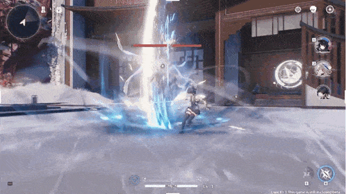 a screenshot of a video game shows a character being attacked by a monster