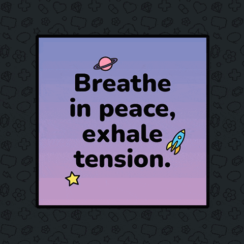 a poster that says breathe in peace exhale tension on it