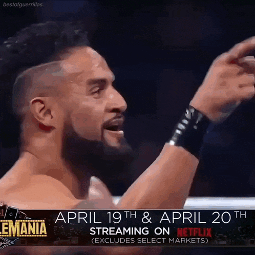 a wrestling match is being broadcasted on netflix on april 19th and april 20th