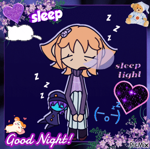 a picture of a girl sleeping with the words sleep light written on it
