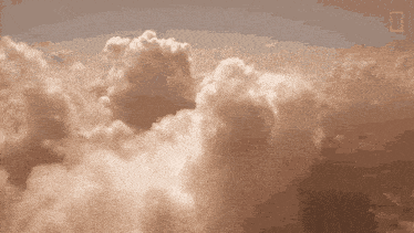 a picture of a cloudy sky with a square in the bottom right corner