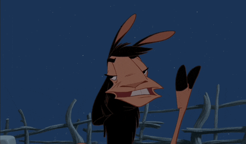 a cartoon character with a surprised look on its face