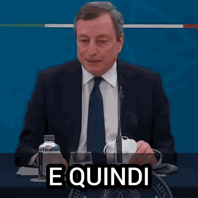 Mario Draghi E Quindi GIF - Mario Draghi E Quindi Basta GIFs