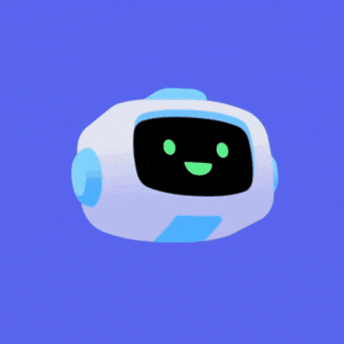 a robot head with three green dots on it