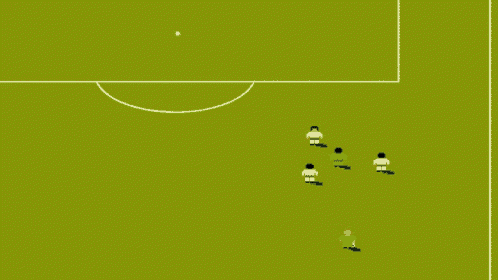 a soccer game is being played on a green field with players in white and green