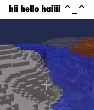 a screenshot of a video game with the words hii hello haiii
