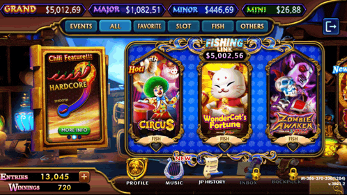 a screenshot of a slot game called circus fish
