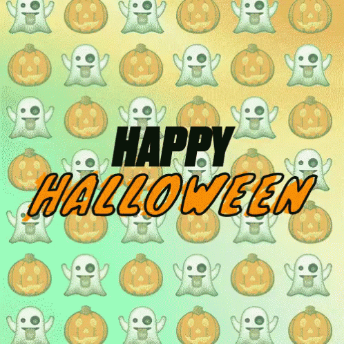 Woooo GIF - Happy Halloween Emojis Greeting GIFs
