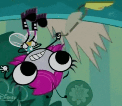 a cartoon character with a disney logo on the bottom left