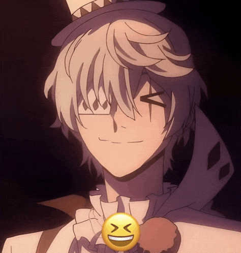 a cartoon character with a yellow smiley face on his chest