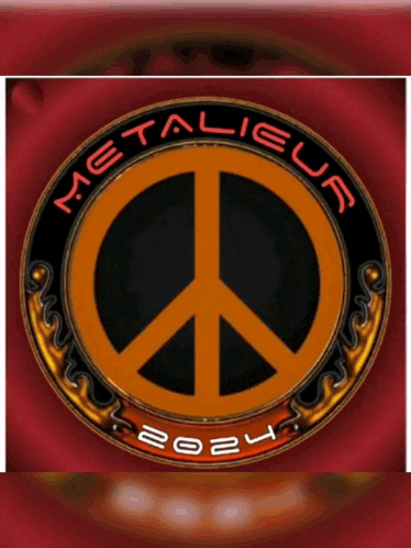 a metalieur logo with a peace sign in the center