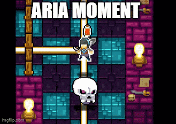 a screenshot of a video game with the words " aria moment " on it
