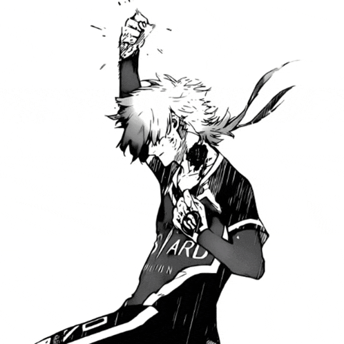 a black and white drawing of a man wearing a hazard shirt