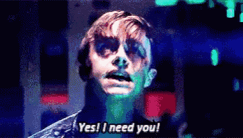 a man says yes i need you in a dark room .