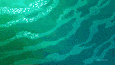 a painting of a waterfall with a watermark that says ' disney ' on it