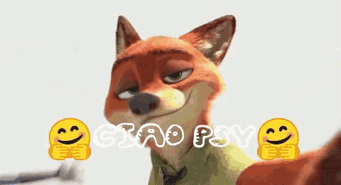 a picture of a stuffed animal with the words ciao psy written above it