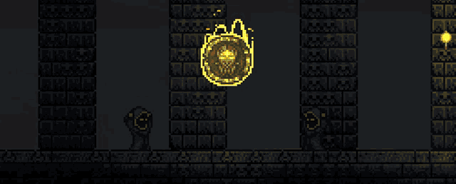 a video game scene with a glowing object in the middle of the screen
