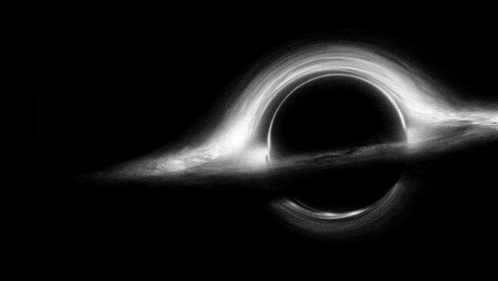 a black hole in the middle of a galaxy