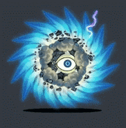 a cartoon drawing of a sphere with an eye in the middle of it