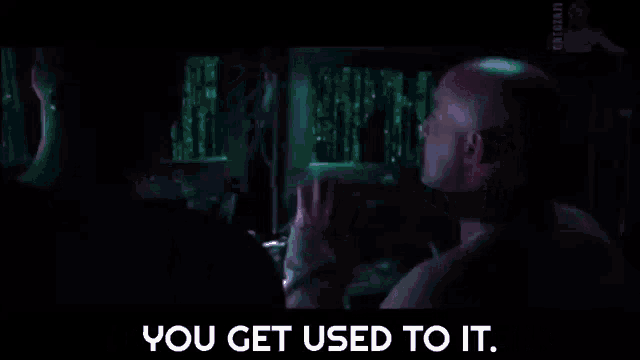 a man is looking at a computer screen and says all i see is dildo