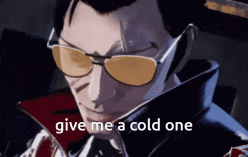 Give Me A Cold One Travis Touchdown GIF - Give Me A Cold One Travis Touchdown No More Heroes GIFs