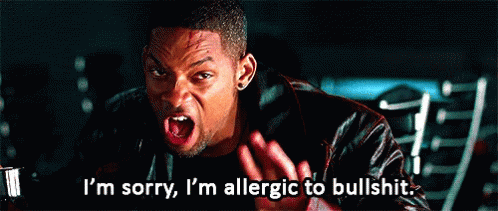 Allergic To Bullshit GIF - Will Smith Allergic Im Sorry GIFs