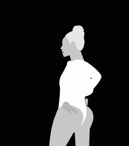 a silhouette of a woman with long braided hair
