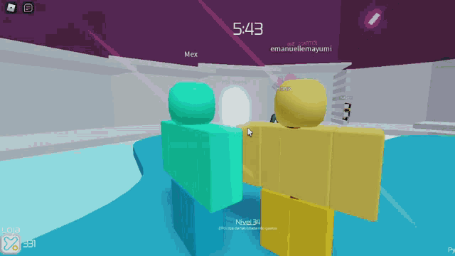 a screenshot of a video game with the time of 5:43 on the screen