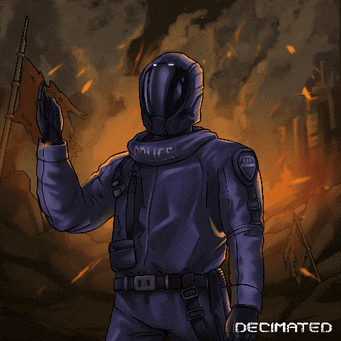 a drawing of a man in a police uniform