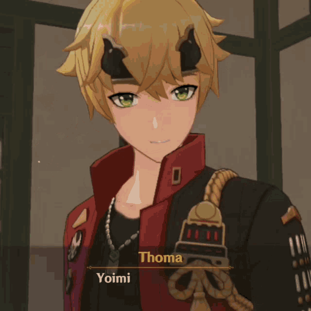 a video game character named thoma is talking about fireworks