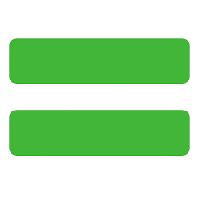 a pair of green equals signs on a white background .
