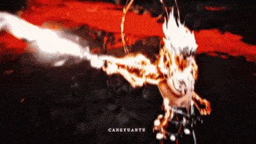 a cartoon character is holding a sword and says cangyuantu on the bottom right