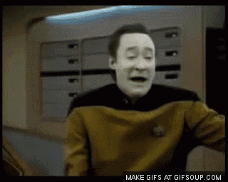 a gif of a man laughing with the words make gifs at gifsoup.com