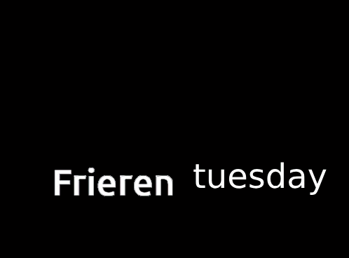 a picture of a girl with white hair and the words frieren tuesday