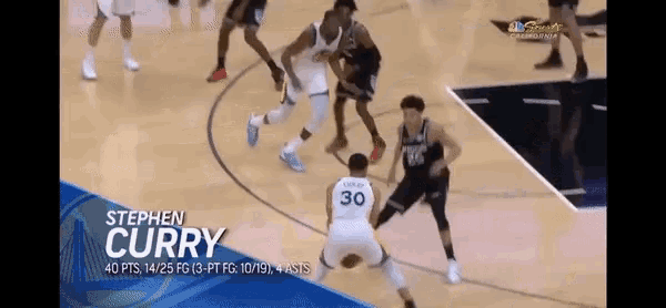 a stephen curry basketball game is being played